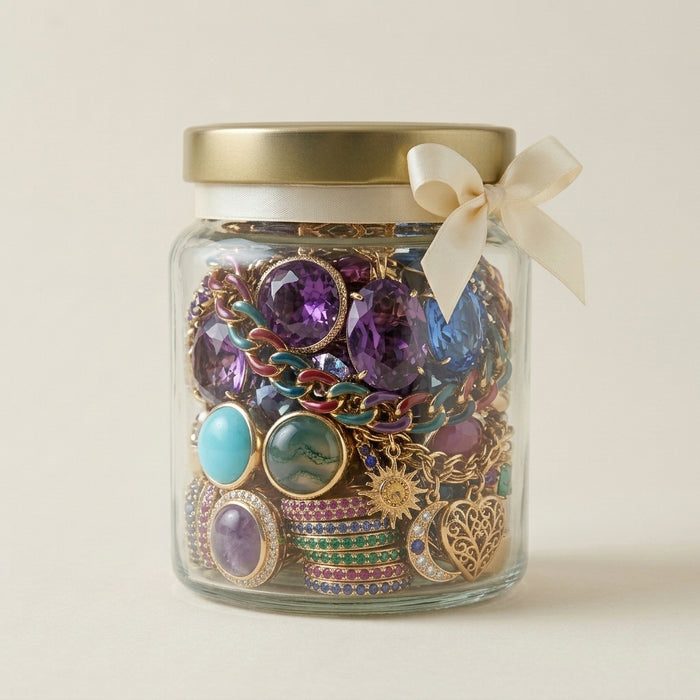 Colorful sample jar